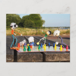 Fubby's spelen 'mens erger je niet !'. vykort