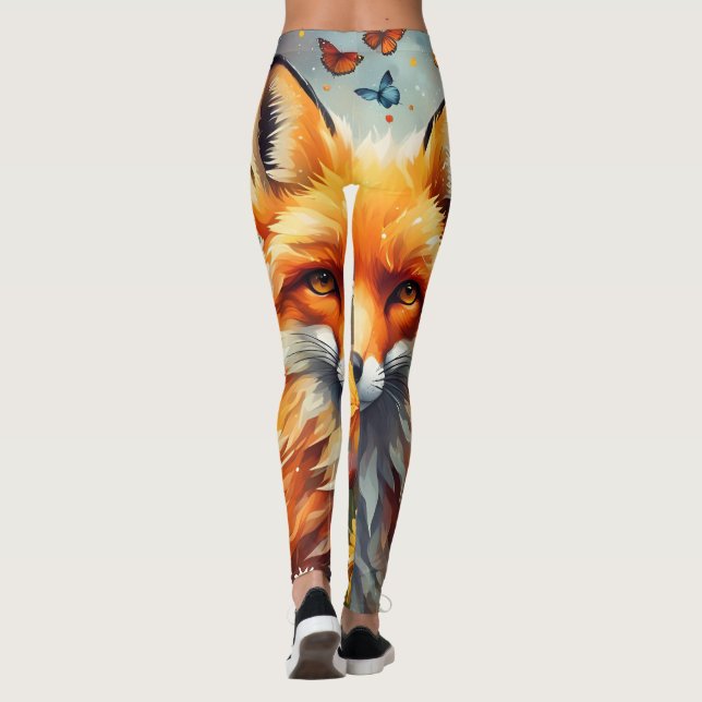 Fuchs auf der Wiese Leggings (Baksida)