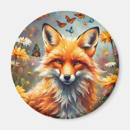 Fuchs auf der Wiese Magnet