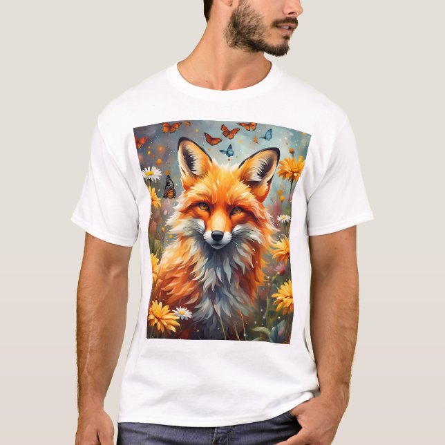 Fuchs auf der Wiese T Shirt (Framsida)