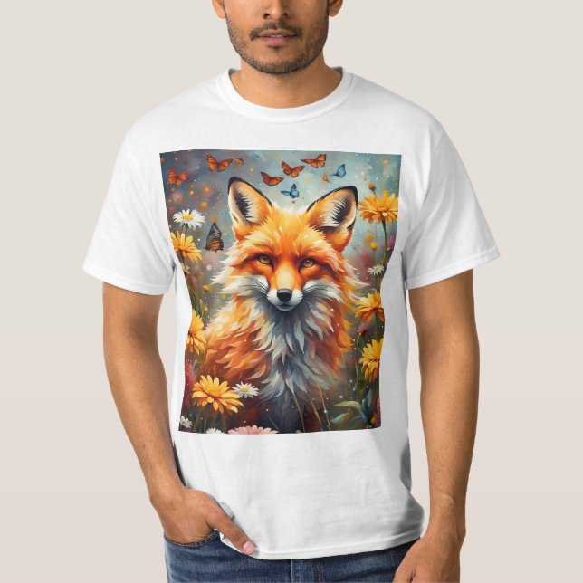 Fuchs auf der Wiese T Shirt (Framsida)