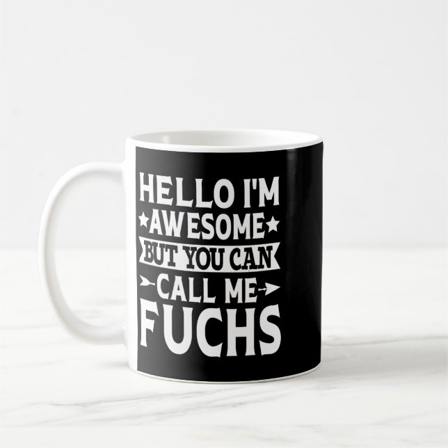 Fuchs Efternamn Ring Fuchs Familj Team Efternamn Kaffemugg (Vänster)