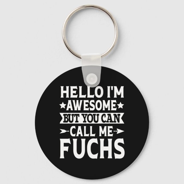 Fuchs Efternamn Ring Fuchs Familj Team Efternamn Nyckelring (Framsida)
