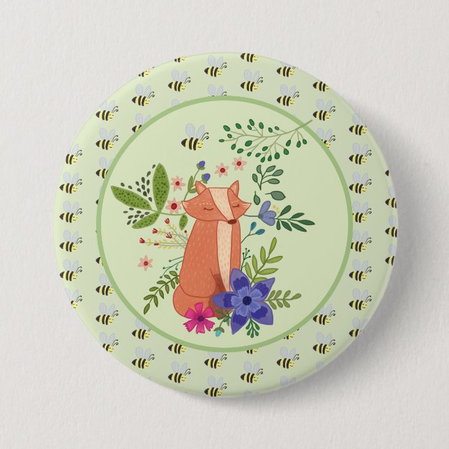 Fuchs im Wald Button Knapp (Framsida)