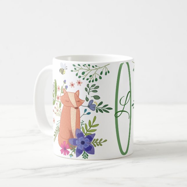 Fuchs im Wald personalisiert  Kaffemugg (Framsida vänster)