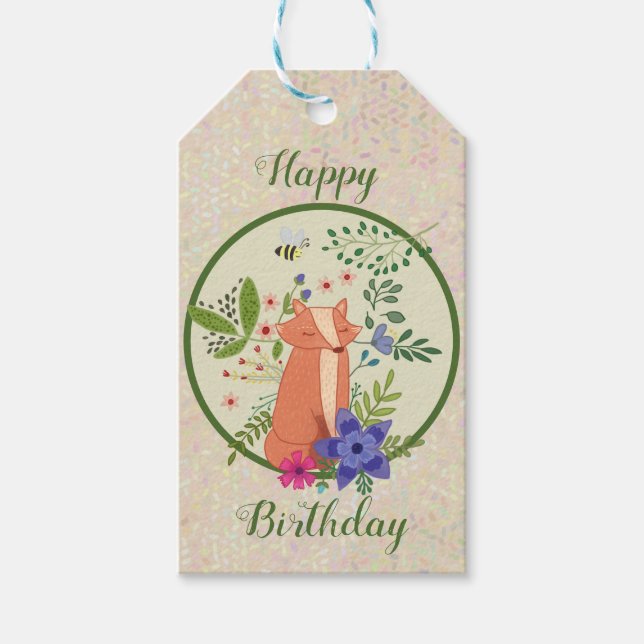 Fuchs im Wald Presentetikett (Framsidan)