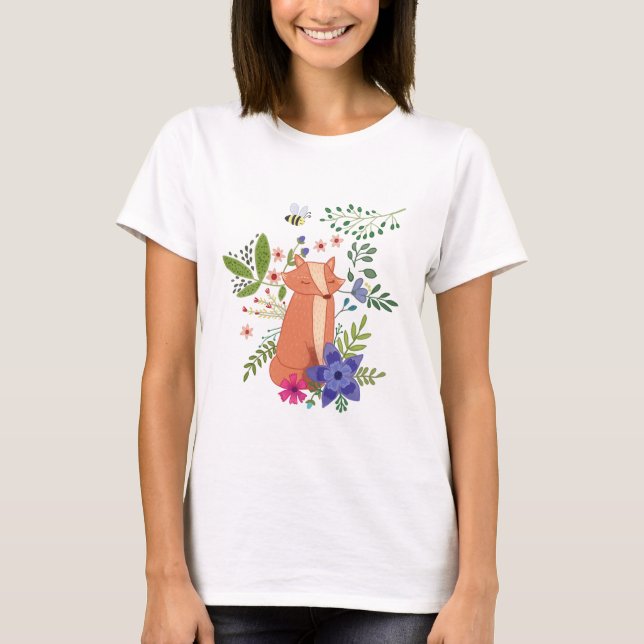 Fuchs im Wald T Shirt (Framsida)