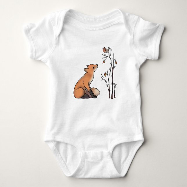 Fuchs und Rotkehlchen T Shirt (Framsida)