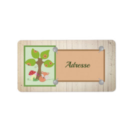 Fuchs unterm Baum Adressetikett