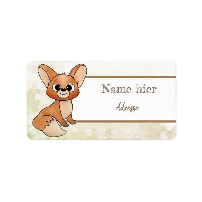 Füchschen Adressetikett (Framsidan)