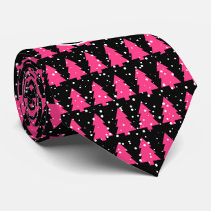 Fuchsia and Black Monogram Julgran Neck Tie Slips