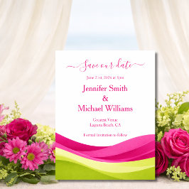 Fuchsia and Lime Green Spara Datumet