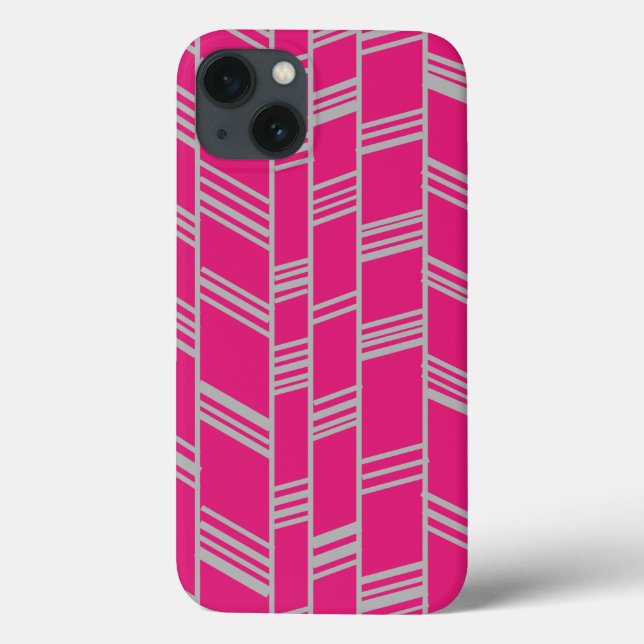 Fuchsia Art Deco Linjer (Baksida)