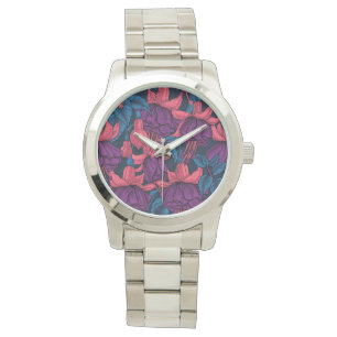 Fuchsia (blått och lila) armbandsur