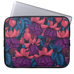 Fuchsia (blått och lila) laptop fodral