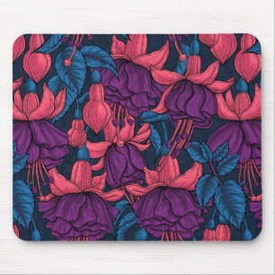 Fuchsia (blått och lila) musmatta
