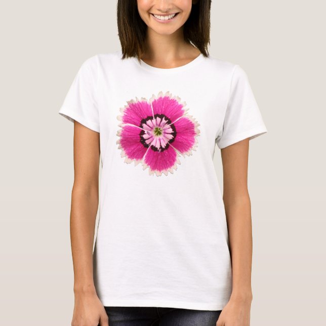 Fuchsia blomma t shirt (Framsida)
