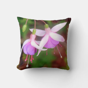 Fuchsia Blommar Kastkudde Kudde