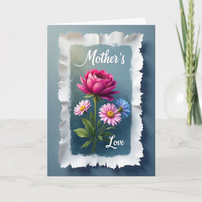 Fuchsia Blommig Mors Kärlekskort Kort (Framsida)