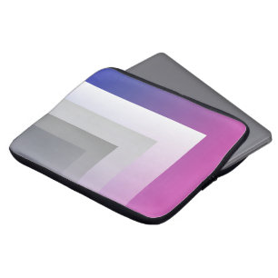Fuchsia blue grått laptop fodral