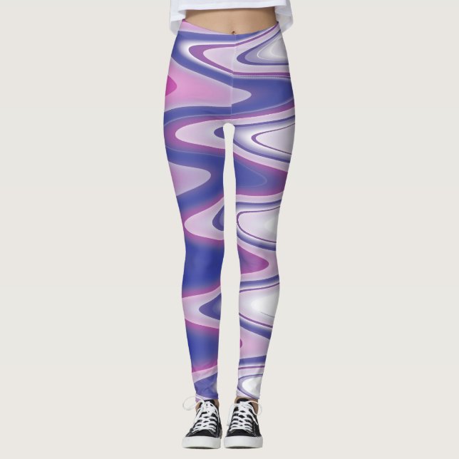 Fuchsia blue grått leggings (Framsida)