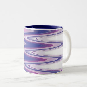 Fuchsia blue grått Två-Tonad mugg