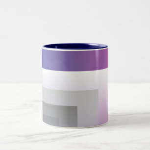 Fuchsia blue grått Två-Tonad mugg