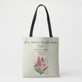 Fuchsia & Blush Floral Tote Bag – Botanical Design Tygkasse
