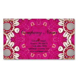 fuchsia bohemian chakra masageterapi Yoga Magnetiska Visitkort