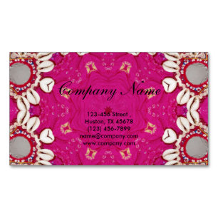 fuchsia bohemian chakra masageterapi Yoga Magnetiska Visitkort