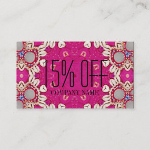 fuchsia bohemian chakra masageterapi Yoga Visitkort