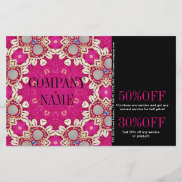 fuchsia bohemisk chakramassageterapeut Yoga Flygblad