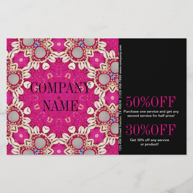 fuchsia bohemisk chakrataerapeut Yoga Flygblad (Framsidan)