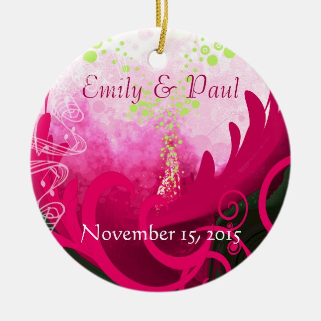 Fuchsia Calla Lily jul Ornament (Framsidan)