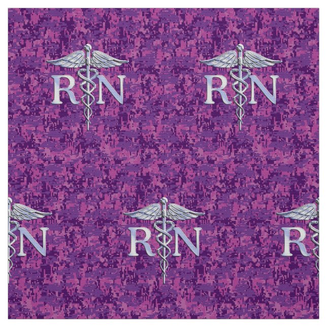 Fuchsia Camo för Caduceus för legitimerad Tyg (Provkarta)