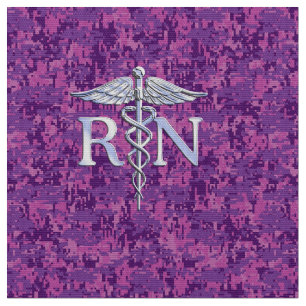 Fuchsia Camo för Caduceus för legitimerad Tyg