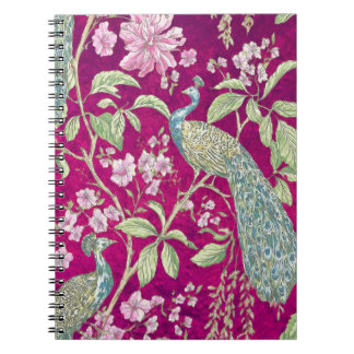 Fuchsia Chinoiserie blommigt för pålning Anteckningsbok