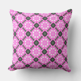 Fuchsia Circle of Heart Kudde