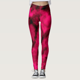 Fuchsia Clouds Abstrakt Leggings