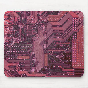 Fuchsia Cyber Circuit Board Tech Electronics Musmatta