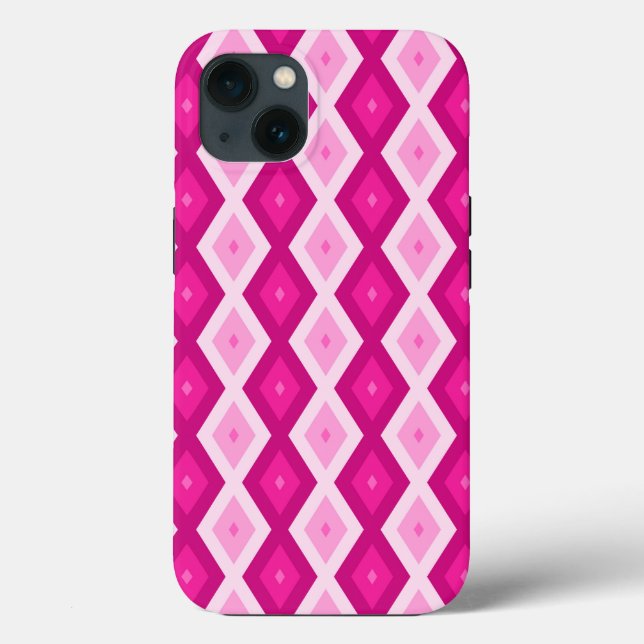 Fuchsia diamant mönster Fodral-Mate iPhone (Baksida)