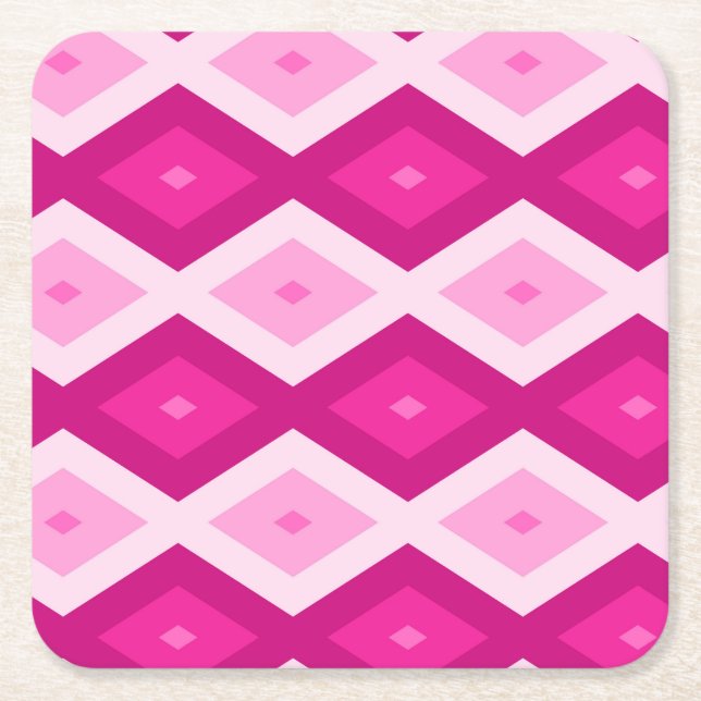 Fuchsia diamant mönster underlägg papper kvadrat (Framsidan)
