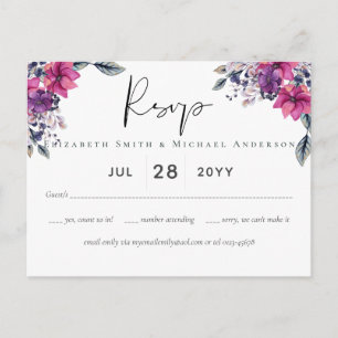 Fuchsia Dreams OSA Postcard med menyalternativ Vykort