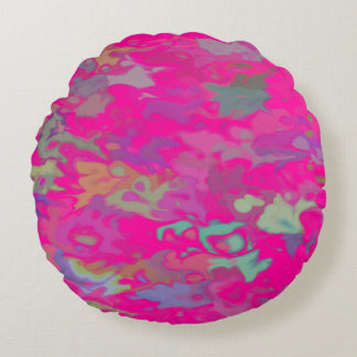 Fuchsia Dreams - Round Pillow Rund Kudde