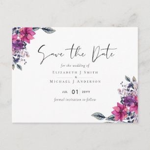 Fuchsia Dreams SPARAR DATUM POSTCARD Vykort