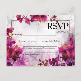 Fuchsia Enchantation med sång begäran: Vattenfärg Vykort