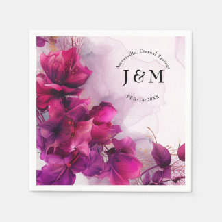 Fuchsia Enchantment: Vattenfärg Pappersservett
