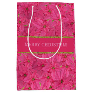 Fuchsia färgad poinsettias, blommönster anpassning