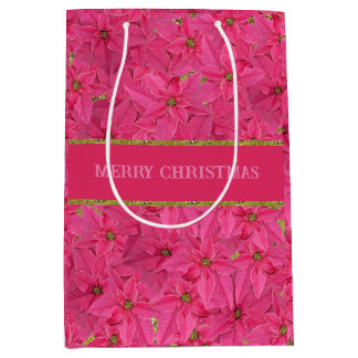 Fuchsia färgad poinsettias, blommönster anpassning