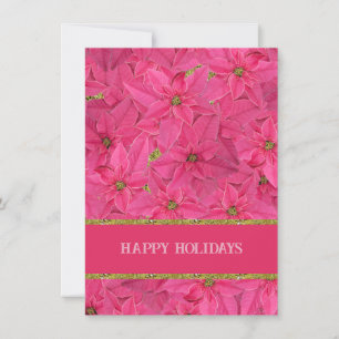 Fuchsia färgad poinsettias, blommönster anpassning julkort